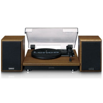 LENCO LS-100WD - TURNTABLE WITH 2 EXTERNAL SPEAKERS - WOOD