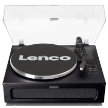 Turntable with 4 built-in speakers Lenco LS430BK, black