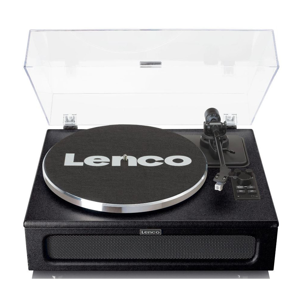 Turntable with 4 built-in speakers Lenco LS430BK, black