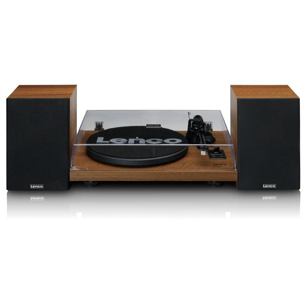 LENCO LS-480WD - RECORD PLAYER WITH BUILT-IN AMPLIFIER AND BLUETOOTH® PLUS 2 EXTERNAL SPEAKERS