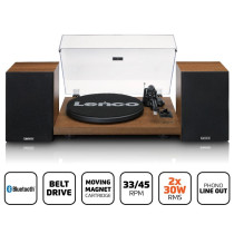 LENCO LS-480WD - RECORD PLAYER WITH BUILT-IN AMPLIFIER AND BLUETOOTH® PLUS 2 EXTERNAL SPEAKERS