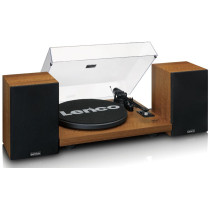 LENCO LS-480WD - RECORD PLAYER WITH BUILT-IN AMPLIFIER AND BLUETOOTH® PLUS 2 EXTERNAL SPEAKERS