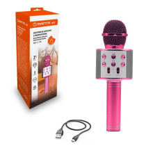 Karaoke microphone with speaker Manta MIC11PK, pink