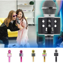 Karaoke microphone with speaker Manta MIC11PK, pink