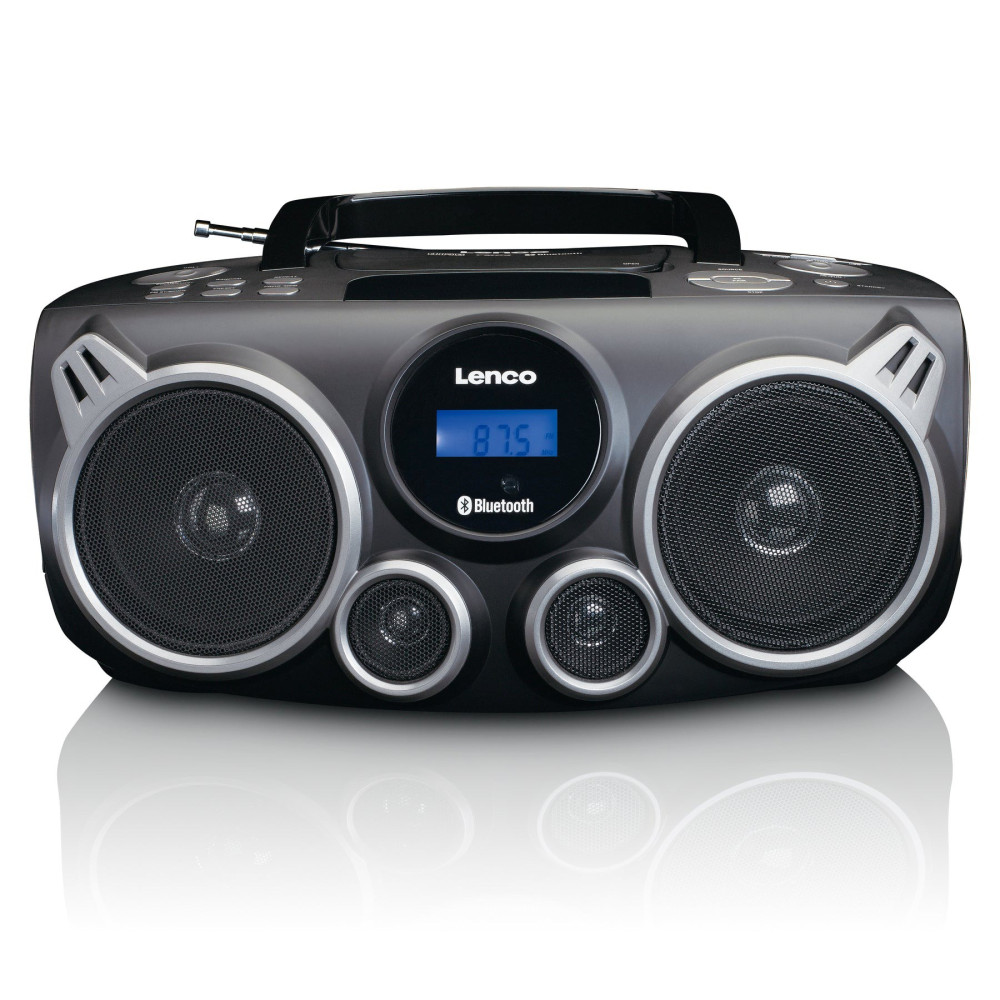 Portable Bluetooth/CD/FM radio, black Lenco SCD100BK