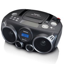 Portable Bluetooth/CD/FM radio, black Lenco SCD100BK