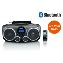 Portable Bluetooth/CD/FM radio, black Lenco SCD100BK