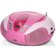 CD-raadio Lenco SCD37USBP, roosa