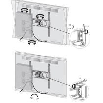 Extensible adjustable mount for TV Sencor SHTB362