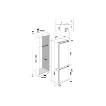 Integreeritav külmik Whirlpool WHSP70T262P