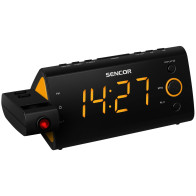 Clock radio Sencor, black/orange