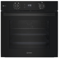 Built-in electric oven Indesit, black