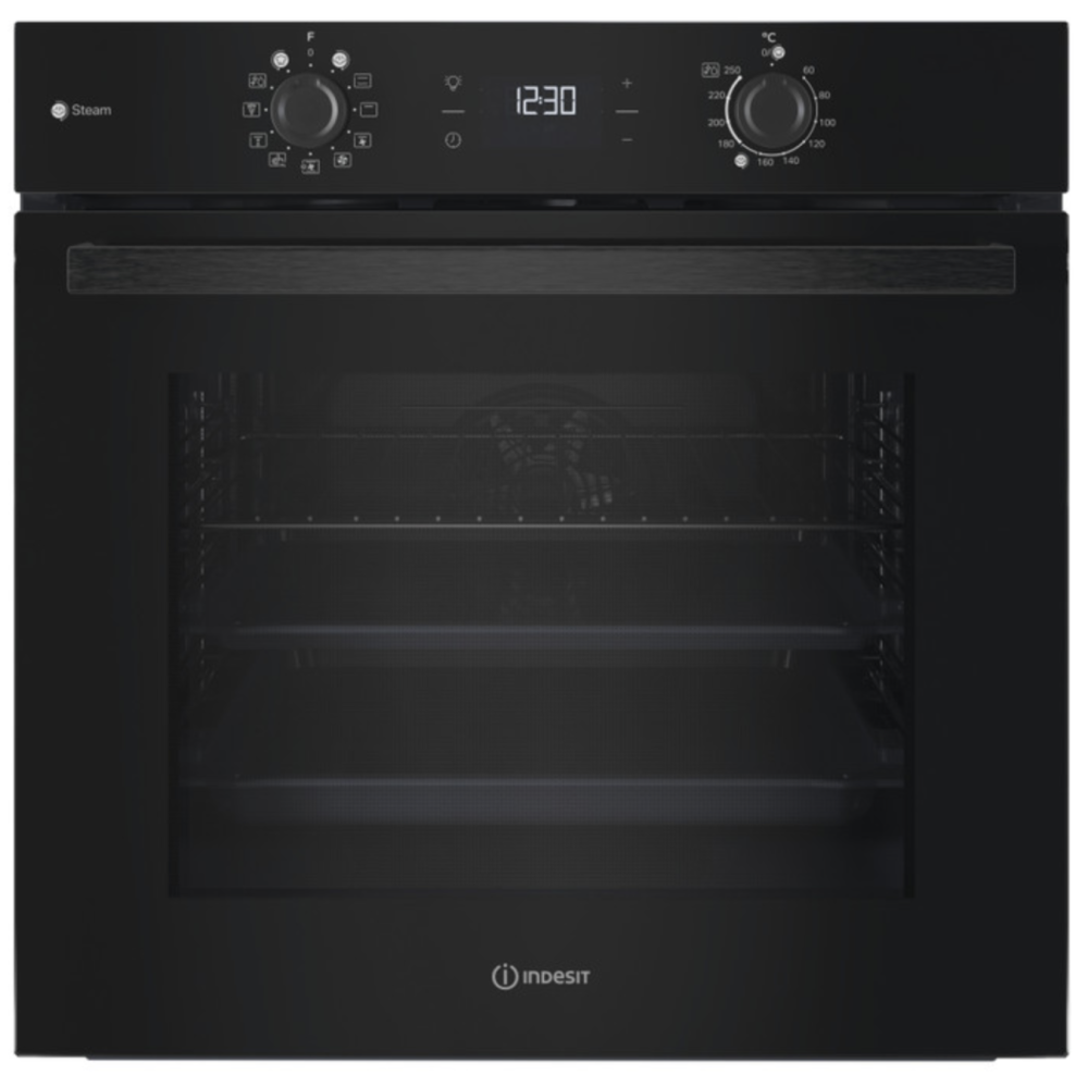 Built-in electric oven Indesit, black