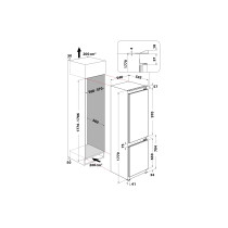 Integreeritav külmik Whirlpool WHC18D011C1SF