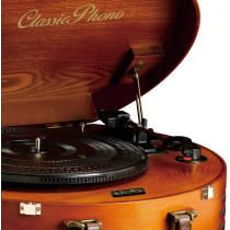 Retro turntable PC encording speakers Lenco, brown