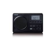 C0mpact portable FM radio with LCD display Lenco, black