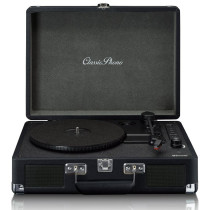 Suitcase turntable with speakers Lenco, black