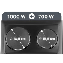 Mini oven with 2 hot plates Proficook