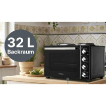 Mini oven with 2 hot plates Proficook