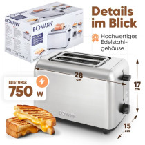 Toaster Bomann, inox