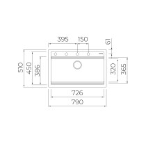 Valamu Teka Nova 80 WS-TG 1B must