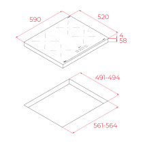 Built in induction hob Teka black