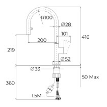 Sink tap Teka chrome