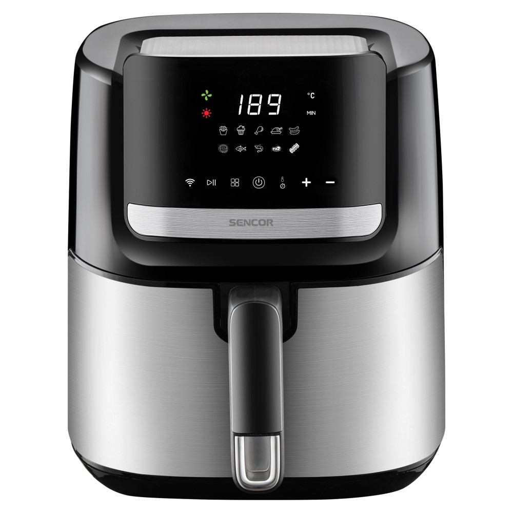 Smart hot air fryer Sencor, black/stainless steel