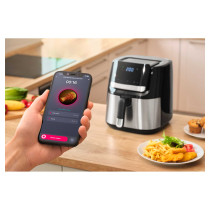 Smart hot air fryer Sencor, black/stainless steel
