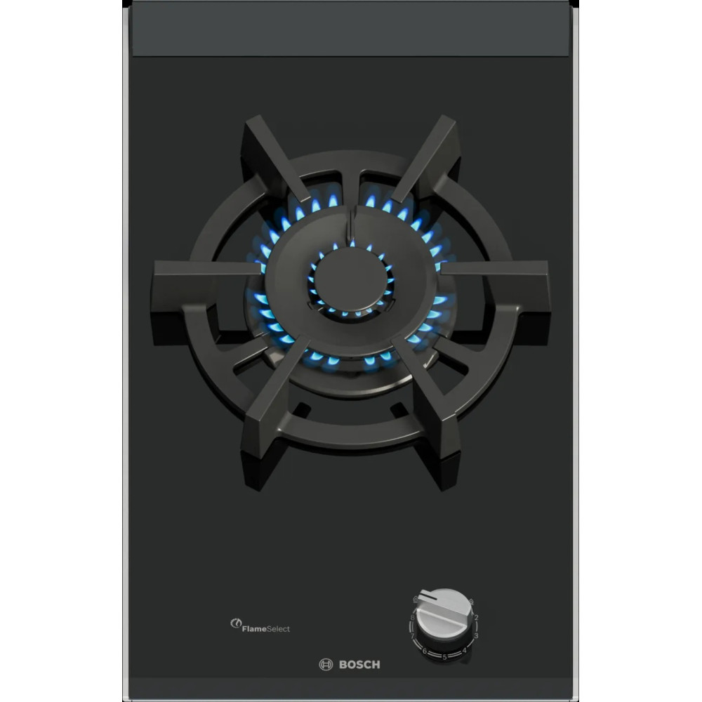 Series 8 Domino gas hob 30 cm Glass ceramic, Black