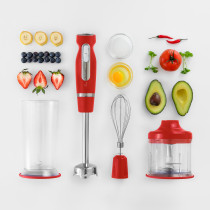 Hand blender + accesories Sencor, red