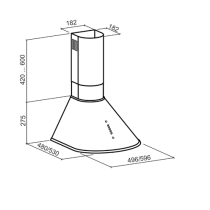 Cooker Hood Eleyus KVL50WHB