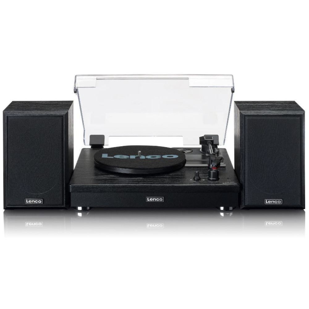Vinüülplaadimängija 2 kõlari ja BT ühendusega Lenco LS101BK, must