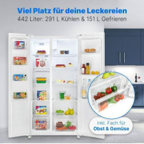 Side-by-side refrigerator Bomann