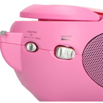 Portable stereo FM radio with CD player Lenco, pink