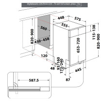 Built in dishwasher Whirlpool