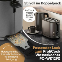 Toaster ProfiCook, charcoal grey