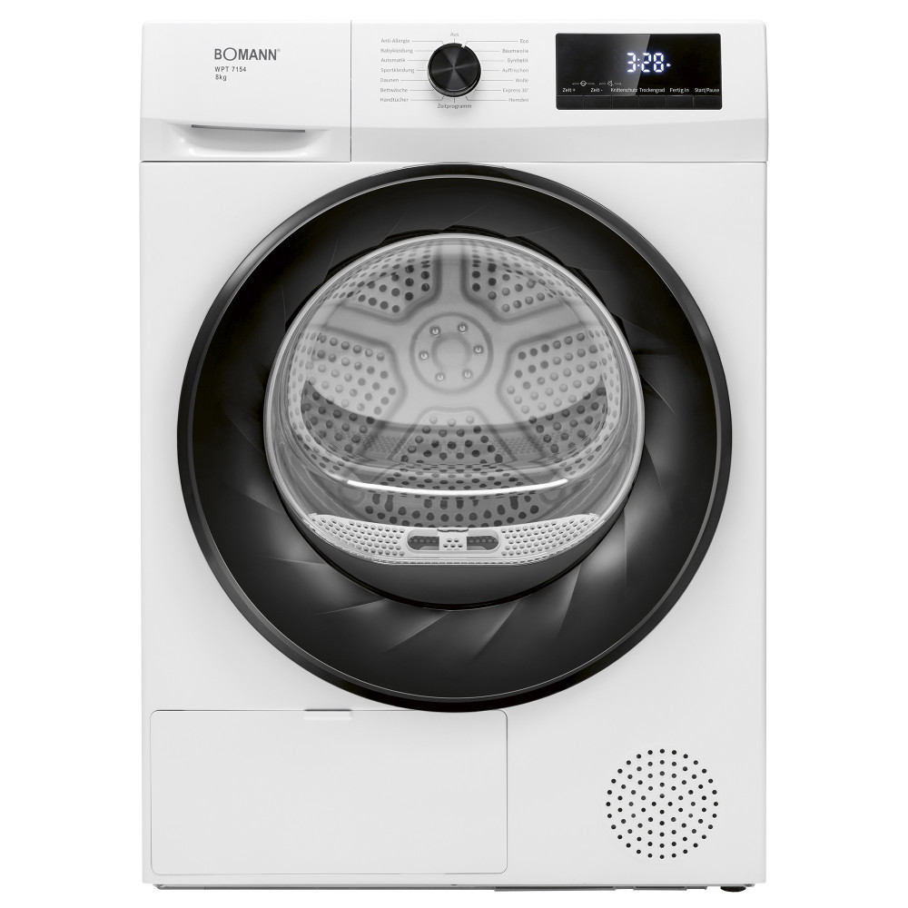 Heat pump tumble dryer Bomann, white