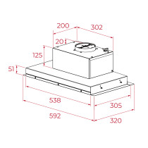 Built in cooker hood Teka black