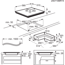 AEG TO64IB00IB Tasapinda süvistatav