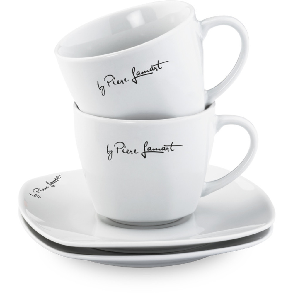 4-piece square cup & plate set Dine Lamart