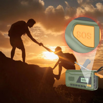 Portable alarm radio with solar panel Manta