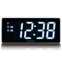 FM alarm clock radio with night light Lenco, white