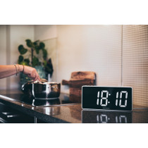 FM alarm clock radio with night light Lenco, white