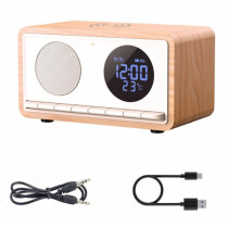 RIMINI clock radio with wireless charging Manta, white
