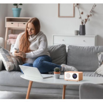 RIMINI clock radio with wireless charging Manta, white