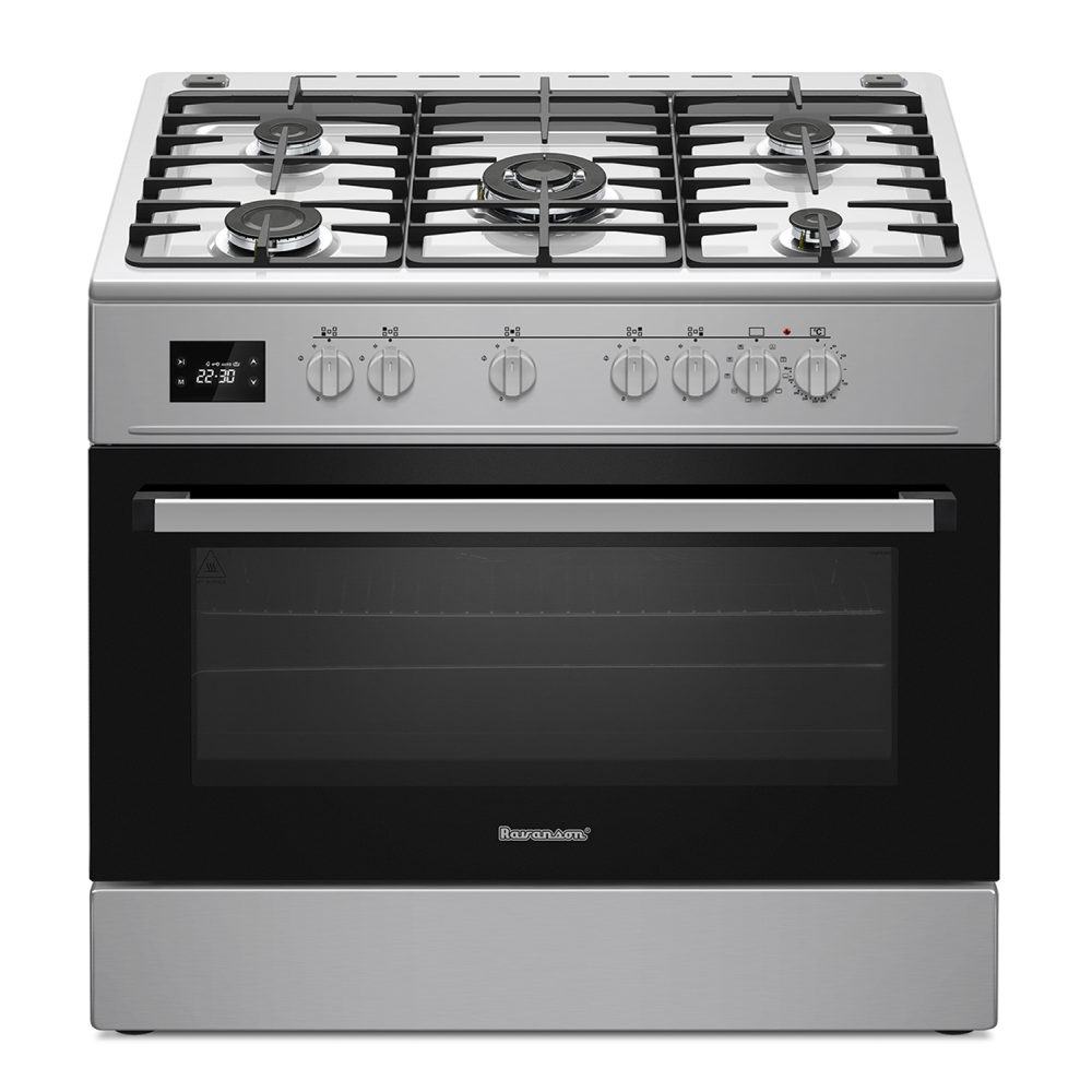 Gaasipliit elektriahjuga Ravanson KWGEK90 Chef Modern inox