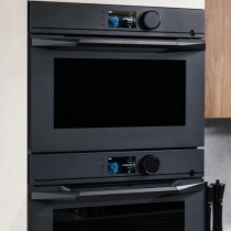 De Dietrich matte black set with steam oven DOR4747MB and microwave DKC4756MB