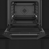 De Dietrich matte black set with steam oven DOR4747MB and microwave DKC4756MB