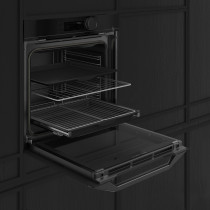 De Dietrich matte black set with steam oven DOR4747MB and microwave DKC4756MB